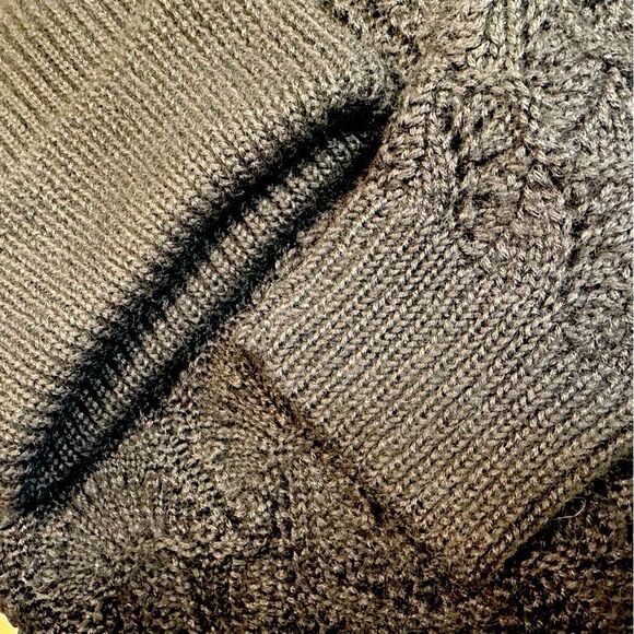 Ralph Lauren Collection Fall 2010 Hand Knit Black Alpaca Pointelle Turtleneck - Picture 8 of 16